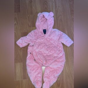 Baby Gap Pink Soft Quilted Onesie with Ears